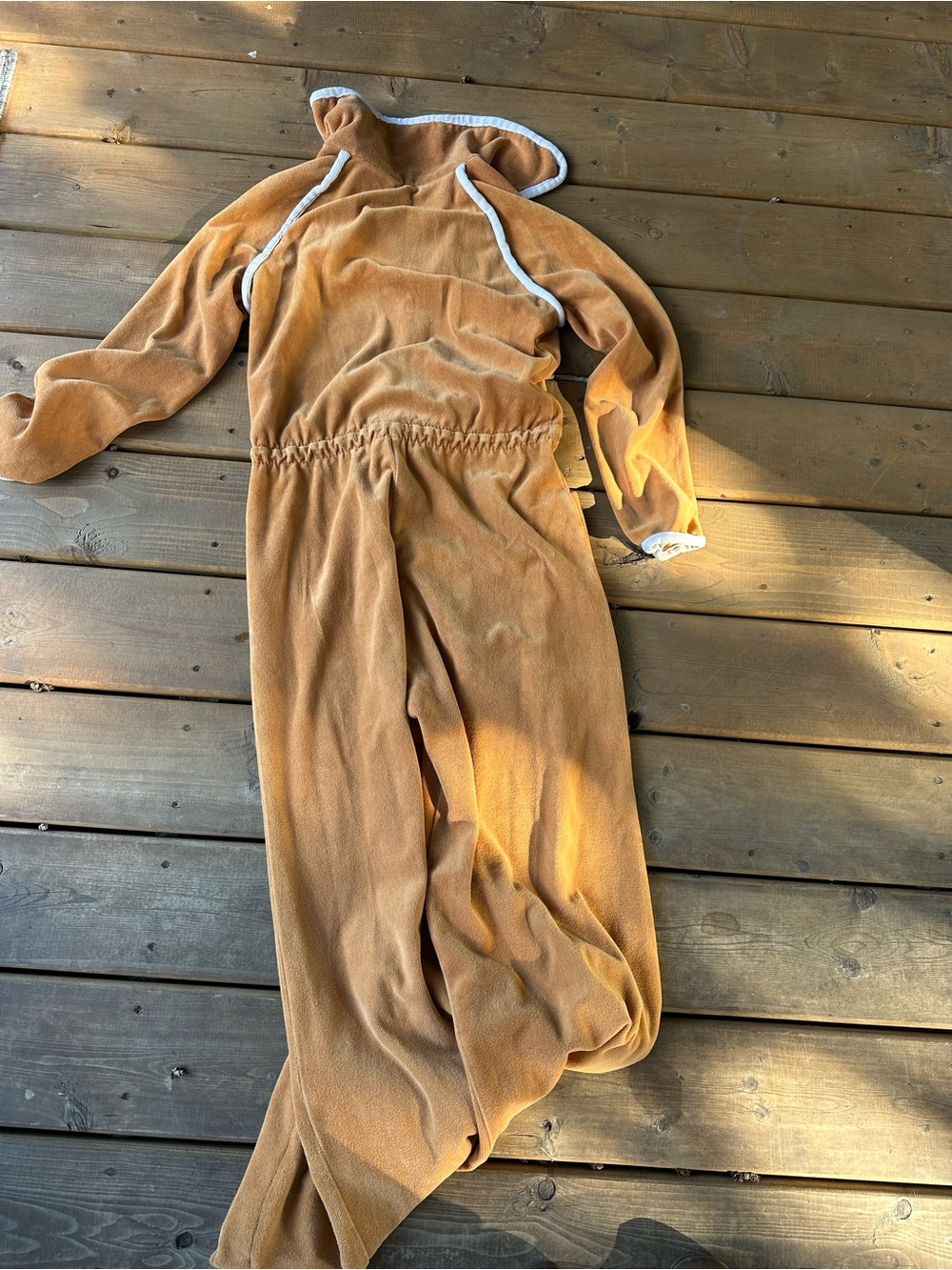 Vintage 1970s velour jumpsuit - Picture 6 of 7